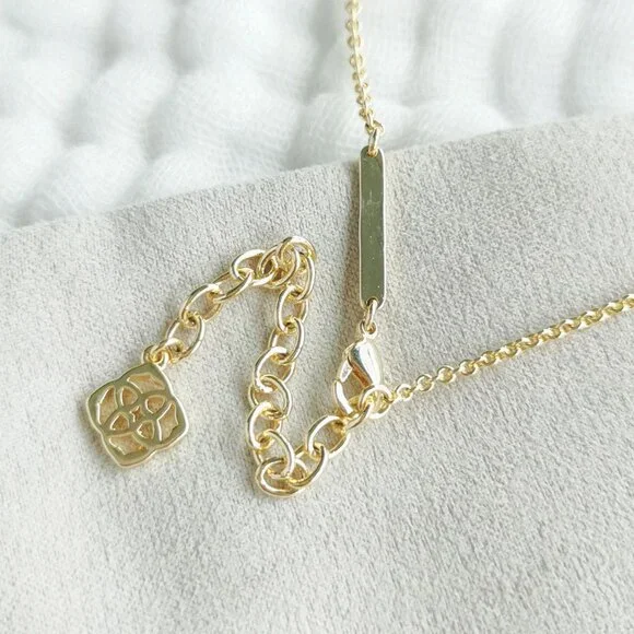 Kendra Scott Elisa Cobalt Cat's Eye Pendant Necklace Gold - Picture 4 of 4